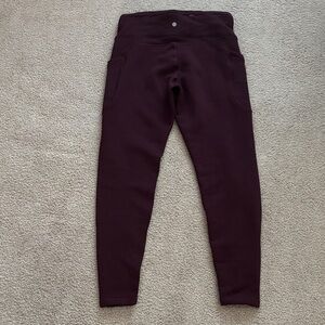 Athleta Altitude Stash Tight in Polartec Power stretch Legging size medium